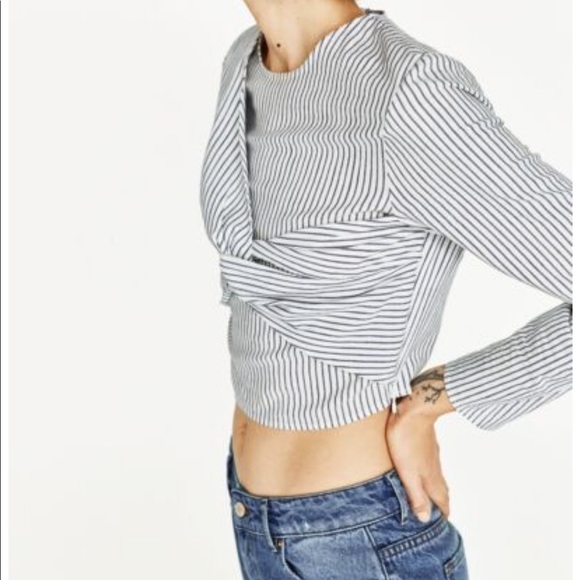 Zara pinstriped crop top - Picture 2 of 8
